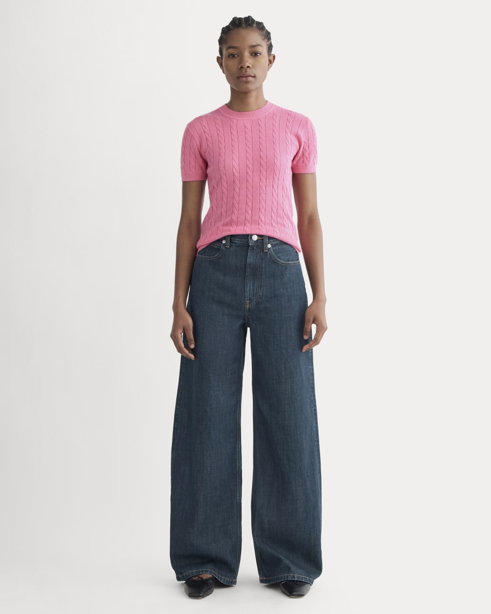 The Cable Crew in Cotton Cashmere | Deep Pink – Everlane