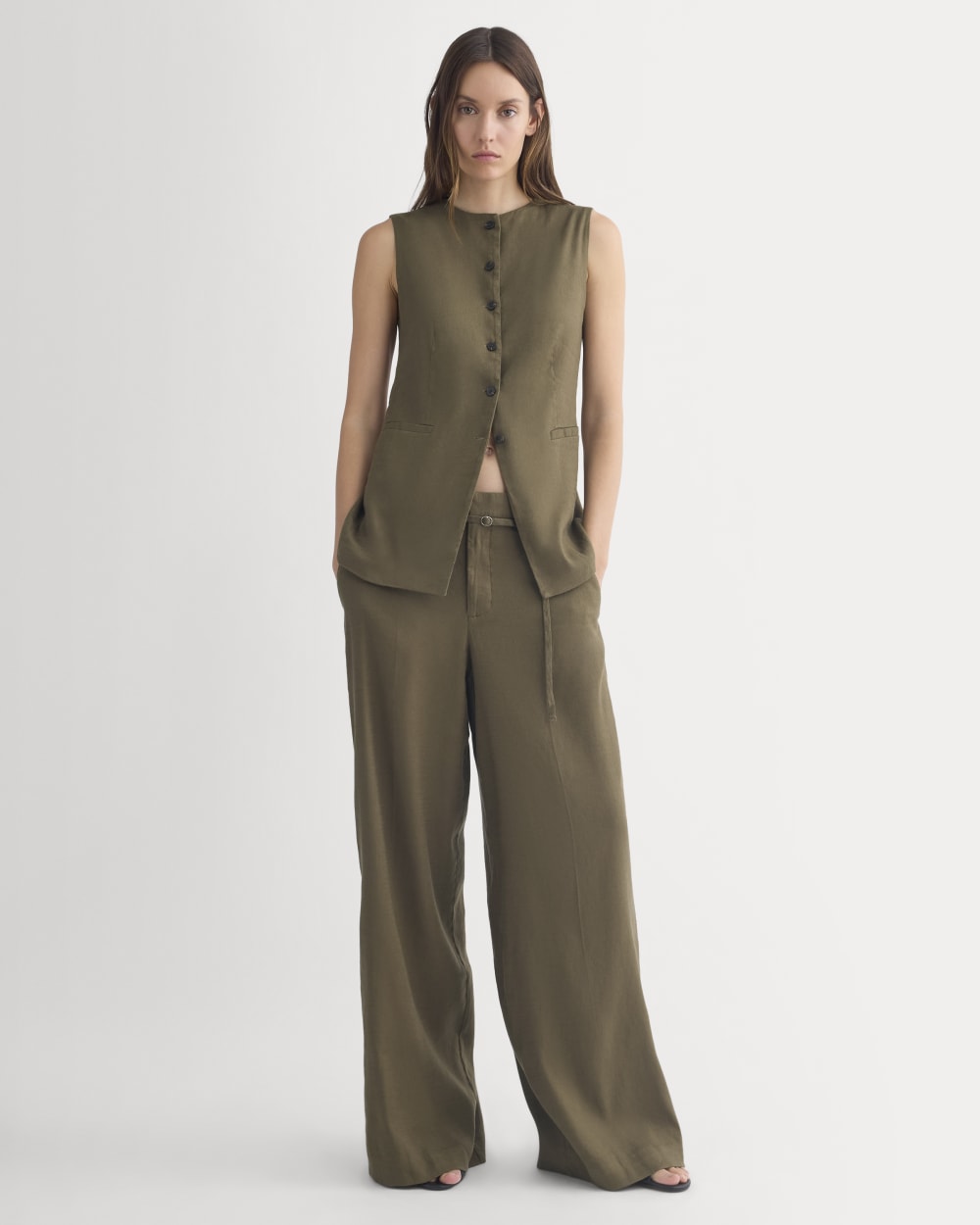 Long Vest in Stretch Linen | Beech – Everlane