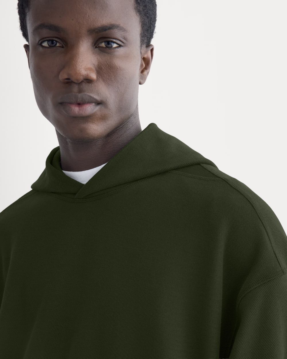Twill Terry Jacquard Hoodie | Dark Forest – Everlane