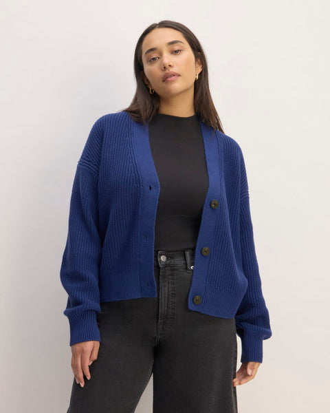 The Boxy Cardigan in Everyday Cotton | Bellwether Blue – Everlane