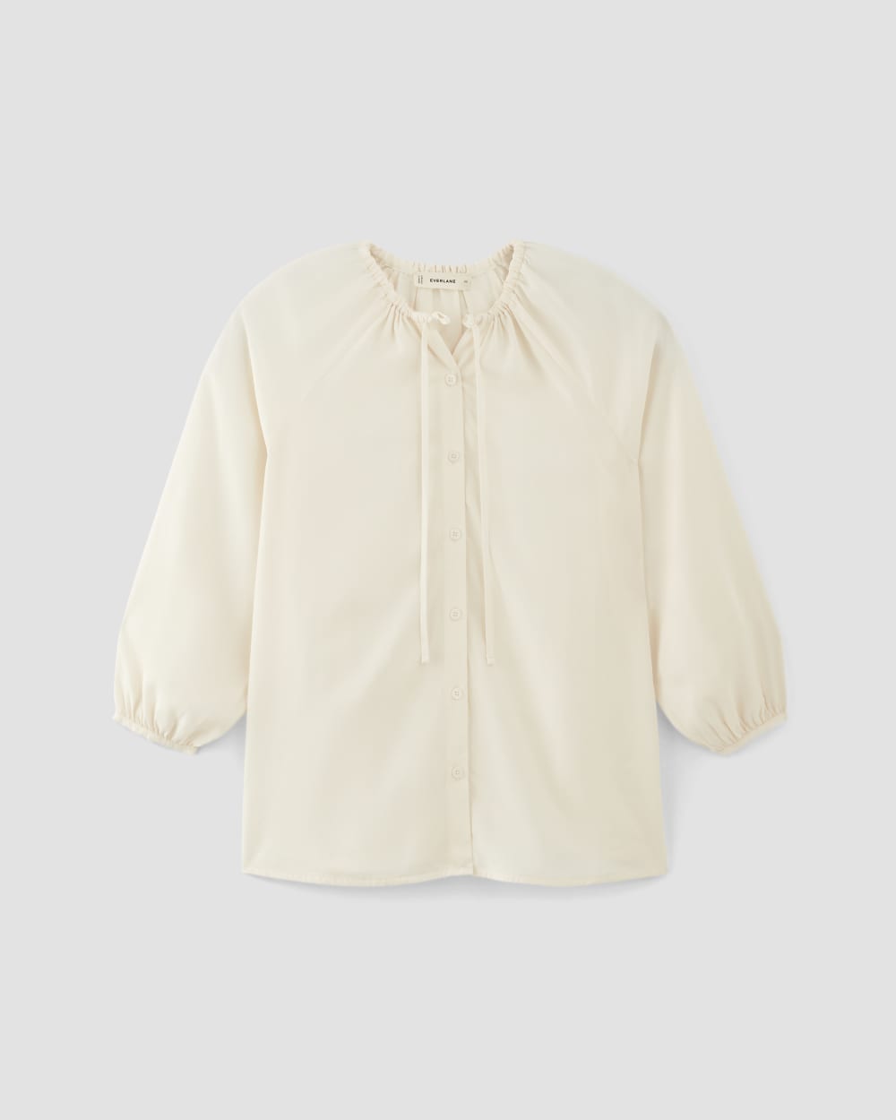womens-tencel-gathered-shirt-bone | alt