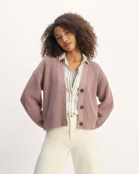The Boxy Cardigan in Everyday Cotton | Dusty Rose – Everlane
