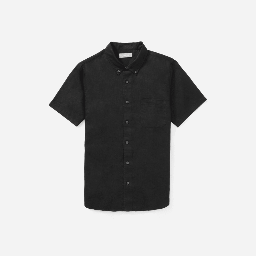 mens-linen-ss-stndrd-fit-shirt-black | alt
