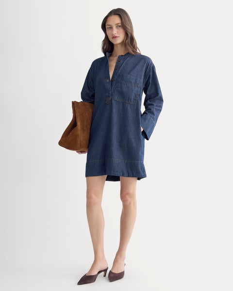 The Denim Popover Dress | Dark Indigo Everlane The Denim Popover Dress | Dark Indigo Everlane