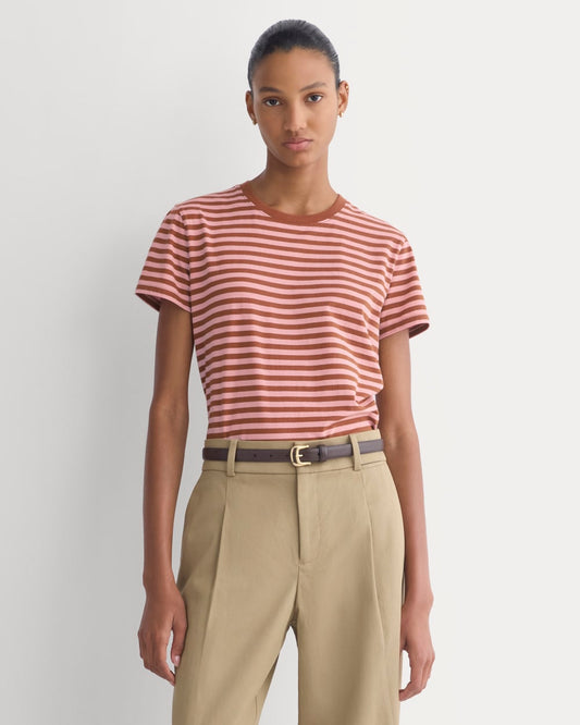 womens-organic-cotton-box-cut-tee-toffee-rose-pink-stripe | primary