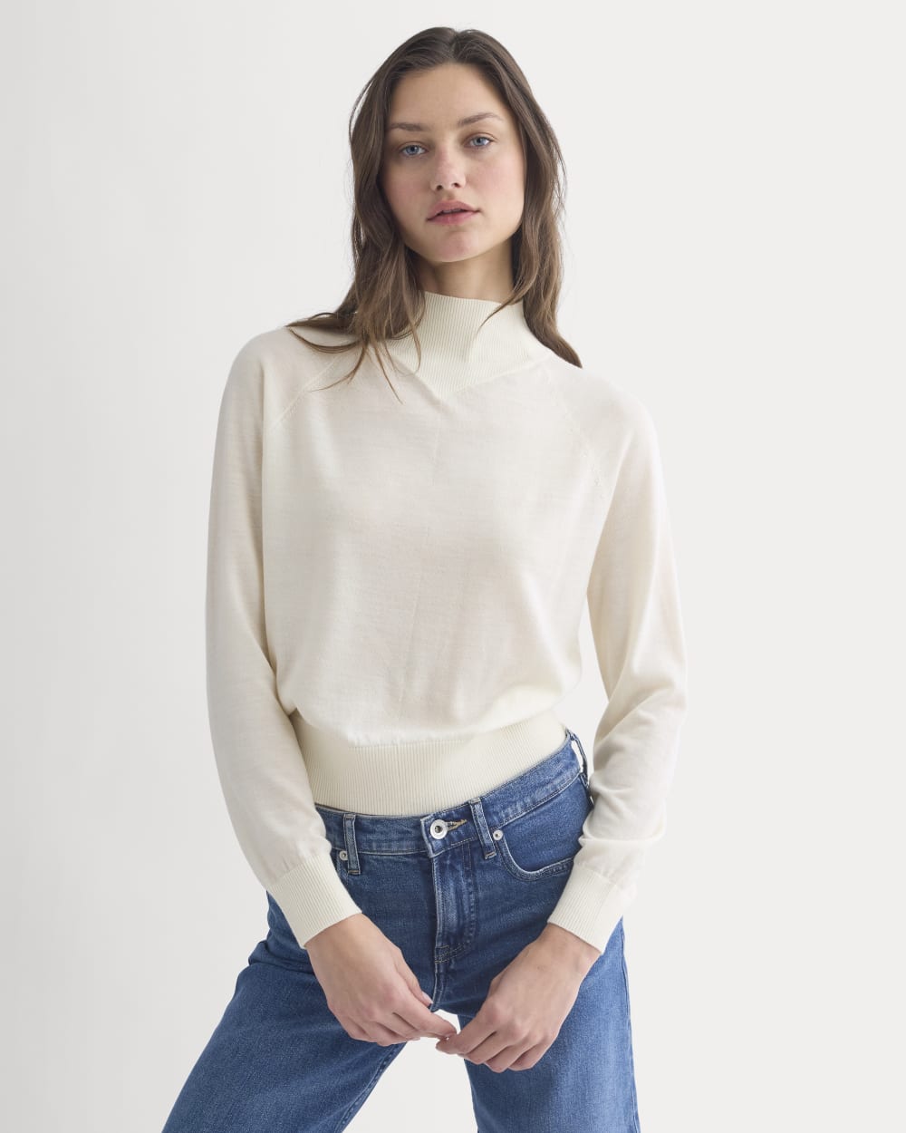 Mockneck Sweater In Ultrafine Merino
