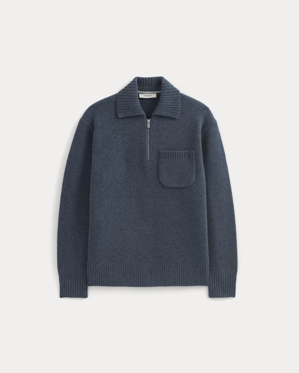 Luxe Merino Quarter-Zip Pullover | Heather Midnight Navy – Everlane