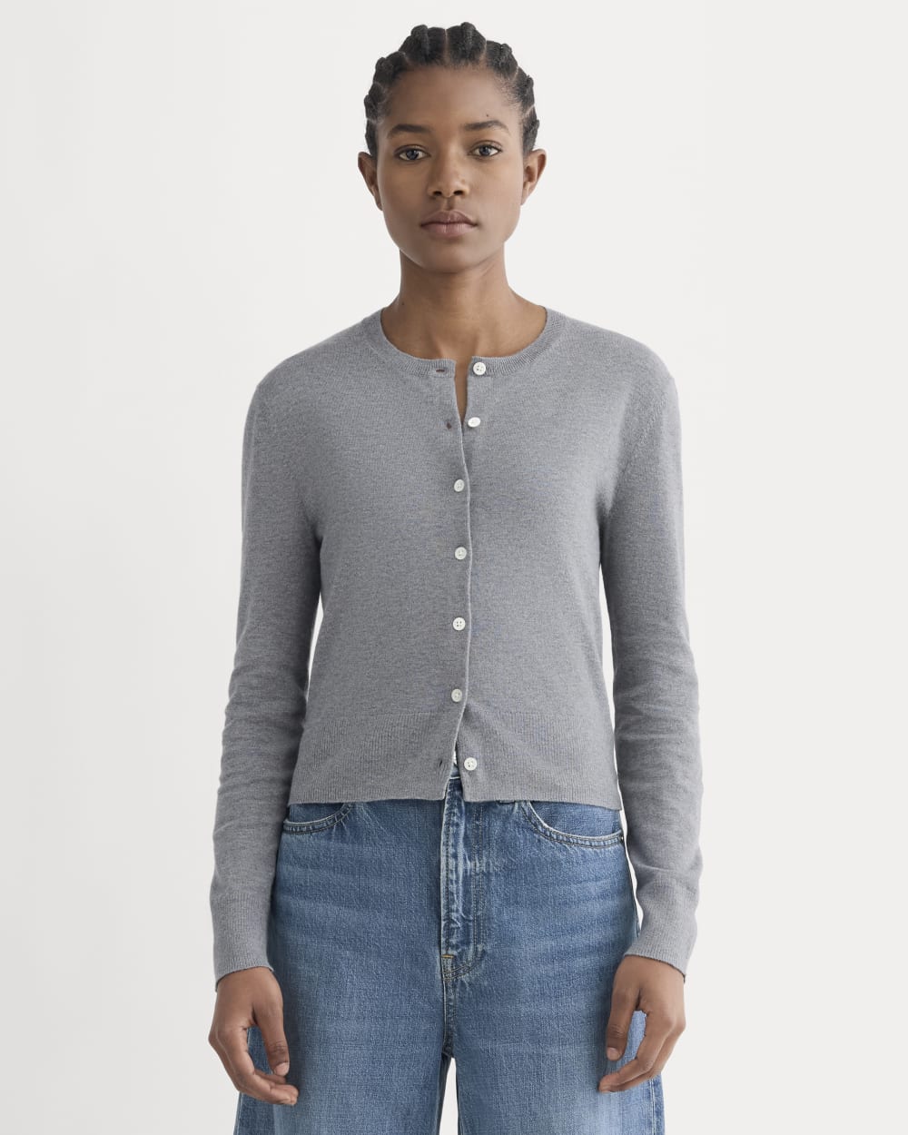 The Cropped Cardigan in Cotton Cashmere
