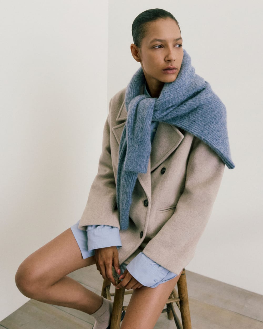 womens-rewool-short-peacoat-heather-wheat | editorial