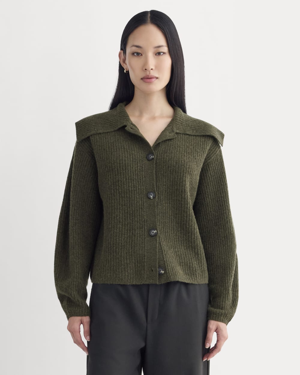 Fisherman Cardigan in Wool Cashmere | Americano Brown