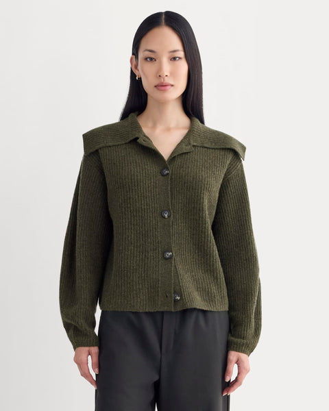 L'Appartement / アパルトモン | 2022AW | Cashmere C/N Poncho Knit | F | グリーン | レディース Green Cropped Collared Cardigan - RachelAntonoff.com