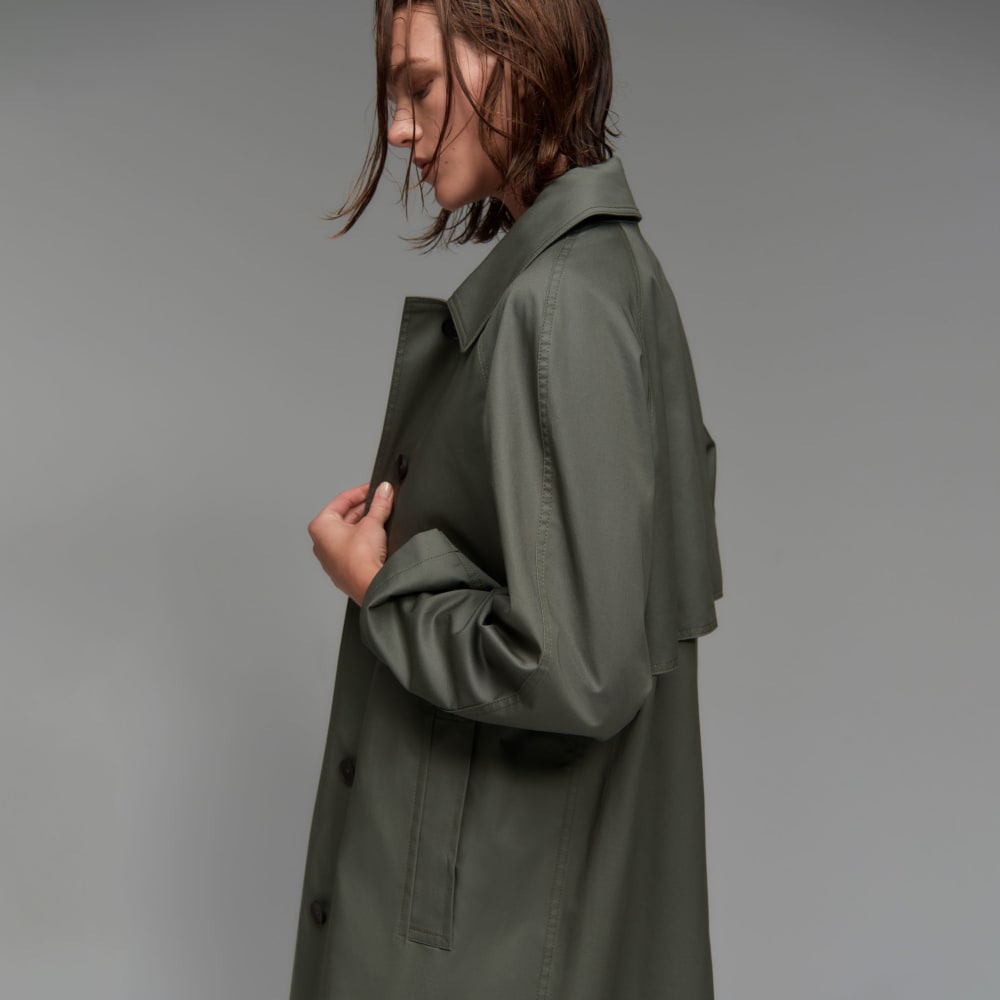 The Long Mac Coat | Pewter Green – Everlane