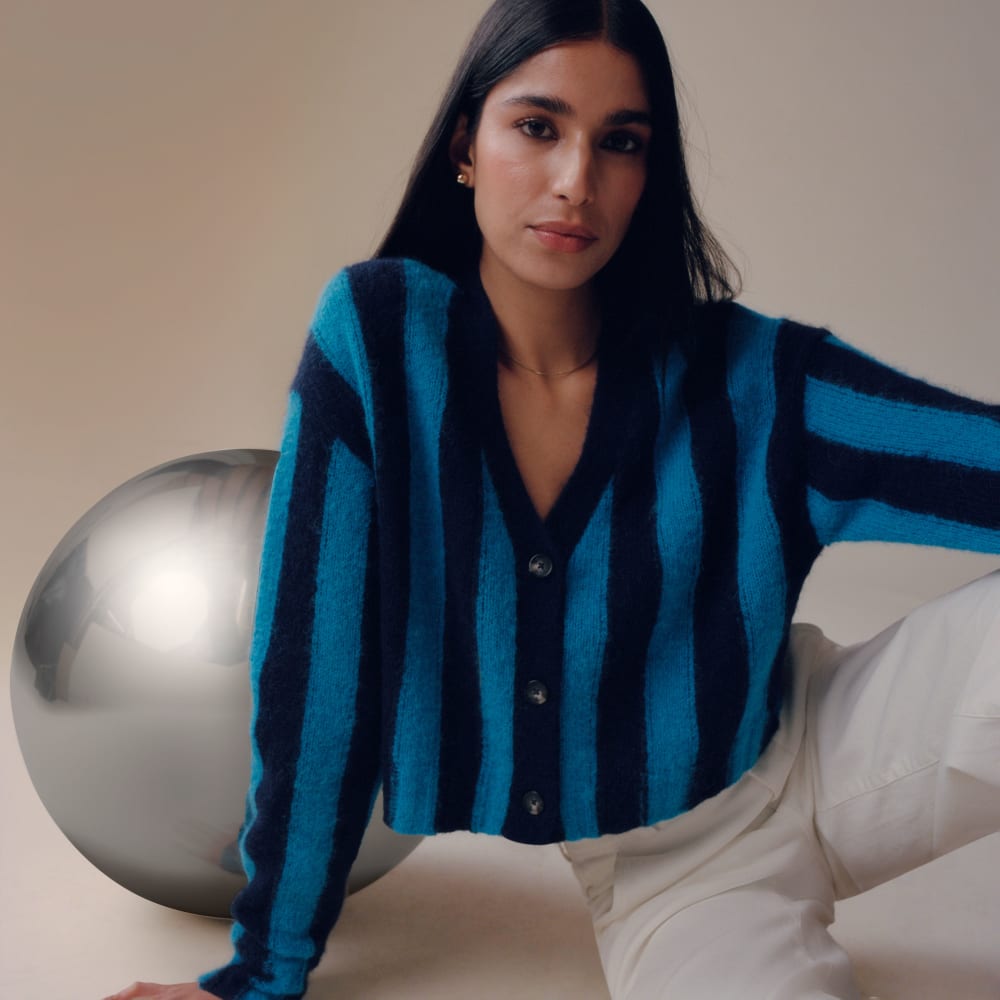 womens-alpaca-v-neck-cropped-cardigan-methyl-blue-ocean-cavern | primary