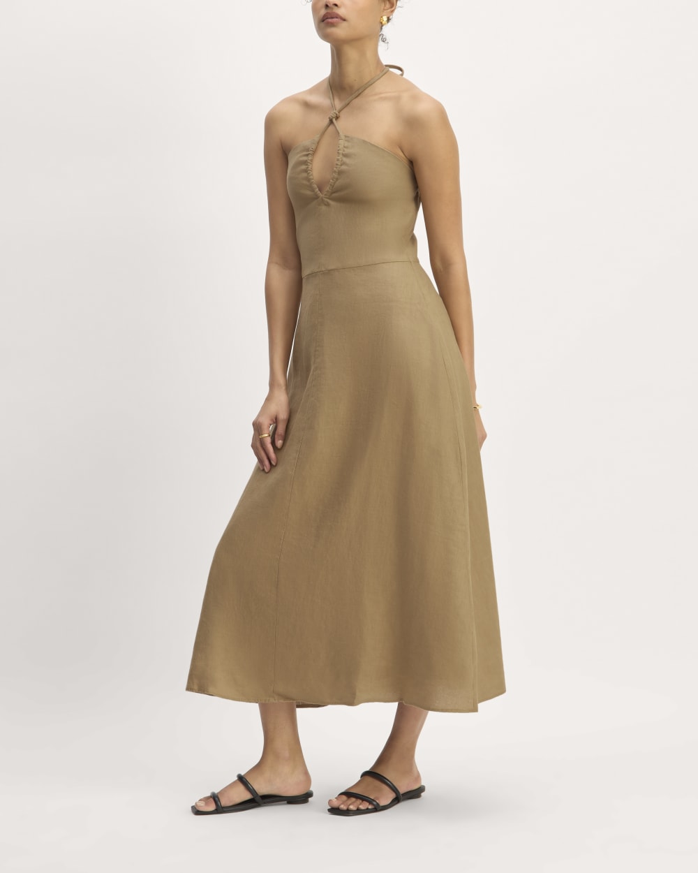 The Linen Halter-Neck Dress | Tiger's Eye Everlane The Linen Halter-Neck Dress | Tiger's Eye Everlane