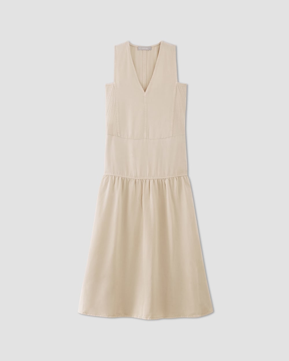 womens-tencel-v-neck-dress-whisper-pink | alt