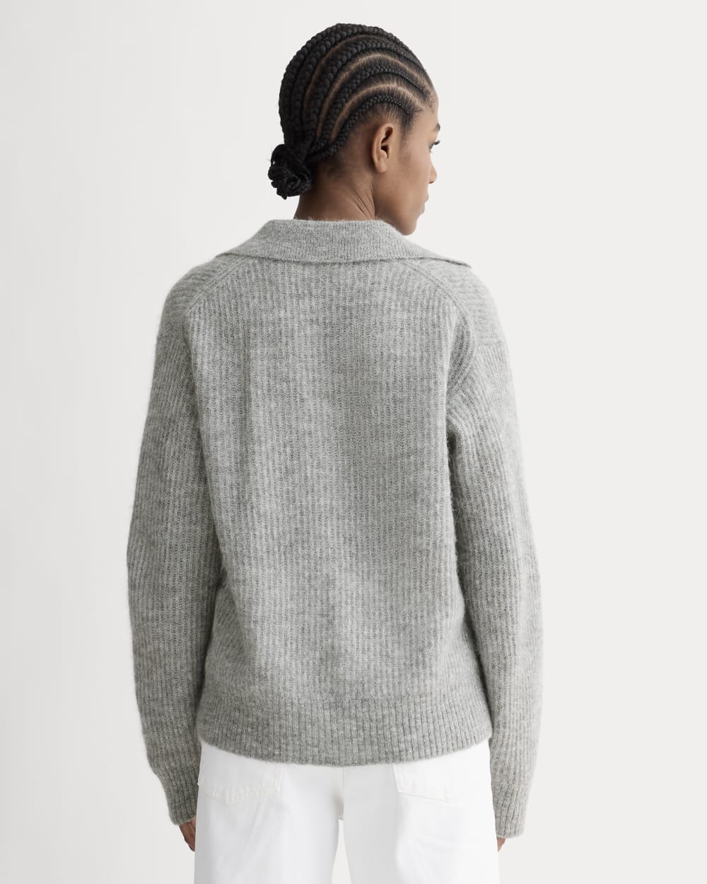The Oversized Polo in Alpaca | Heather Stone Grey – Everlane