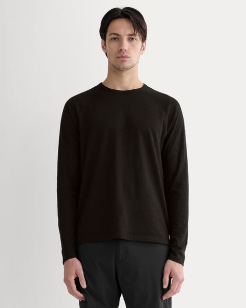 The Rec Long-Sleeve Crew | Black – Everlane