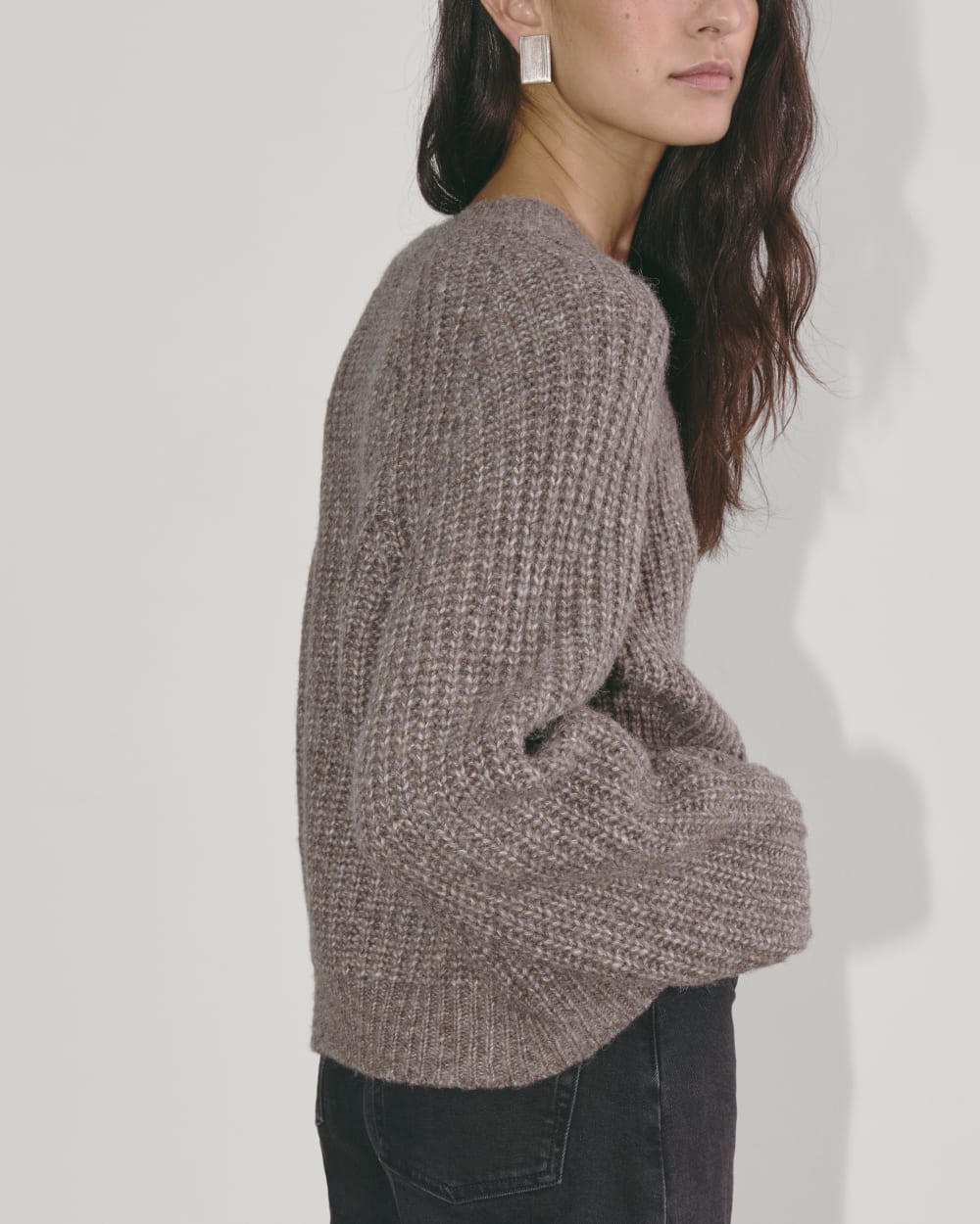 TAUPE トープ Melange Yarn H/S Crew Knit 02 TAUPE トープ Melange Yarn H/S Crew Knit 02