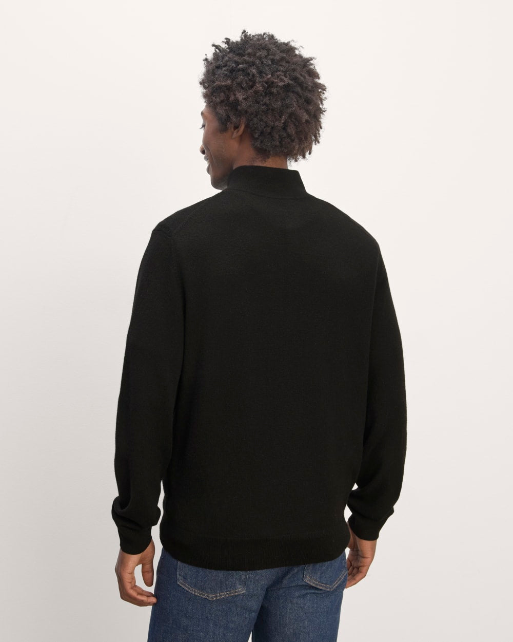 The Quarter-Zip in Cashmere | Black – Everlane
