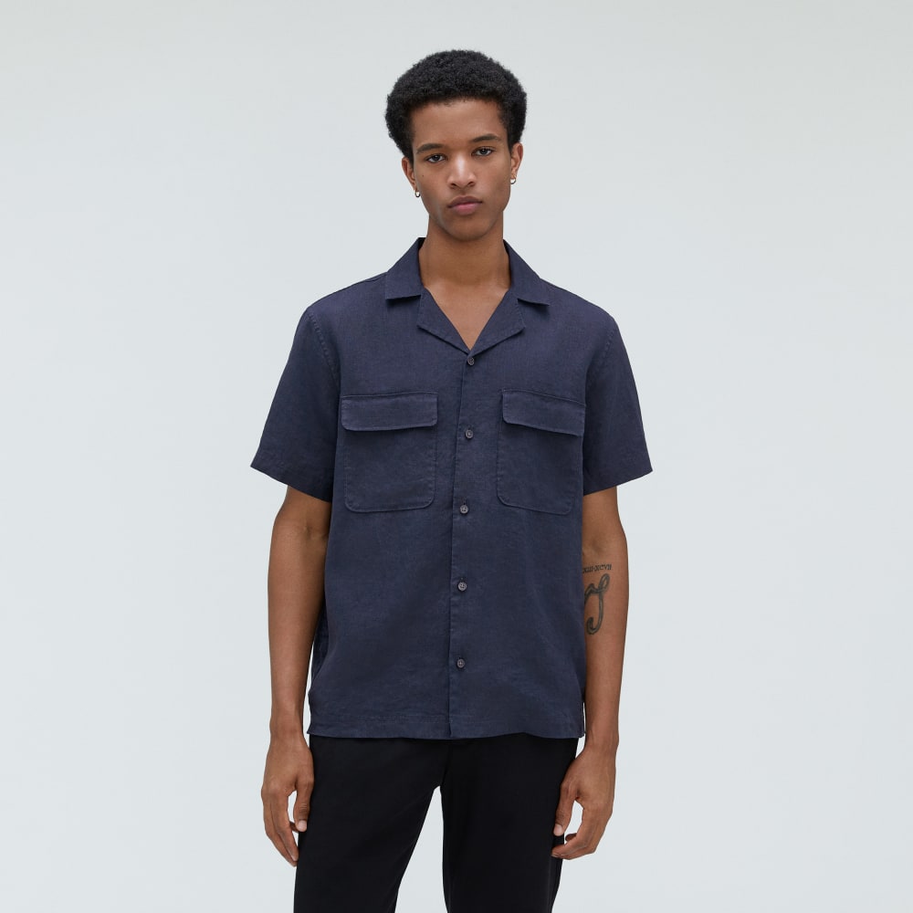 mens-linen-camp-shirt-navy | primary