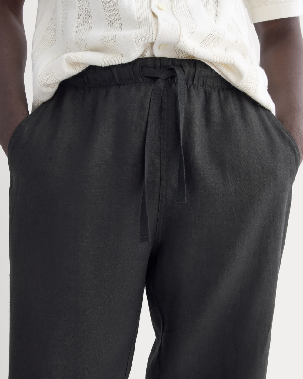 【LE / エルイー】everyday slacks Black Womens Dress Pants for Work, Linen Womens Dress Pants