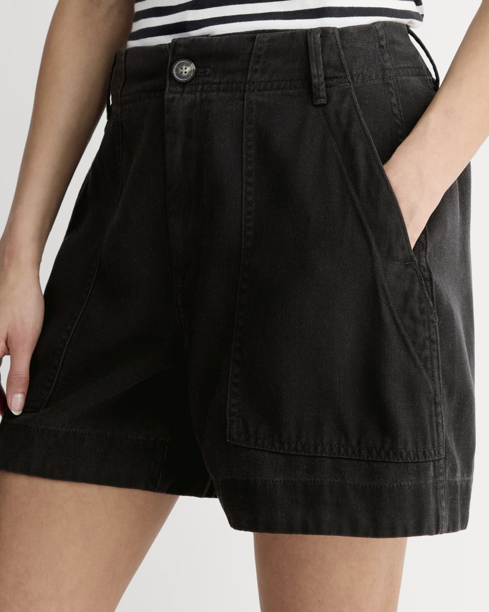 womens-tencel-darted-utility-short-black