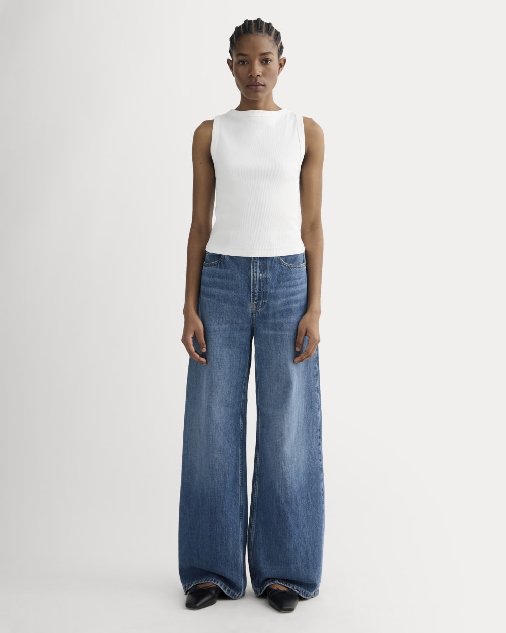 The Selfie Boatneck Tank | White – Everlane