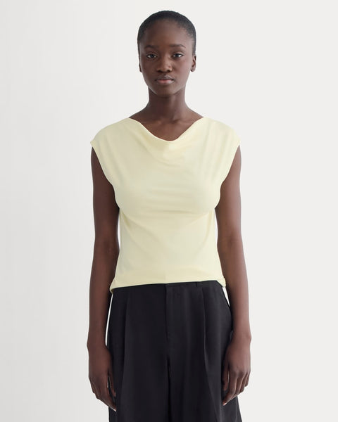 The Draped Top in Butterknit | Light Yellow – Everlane