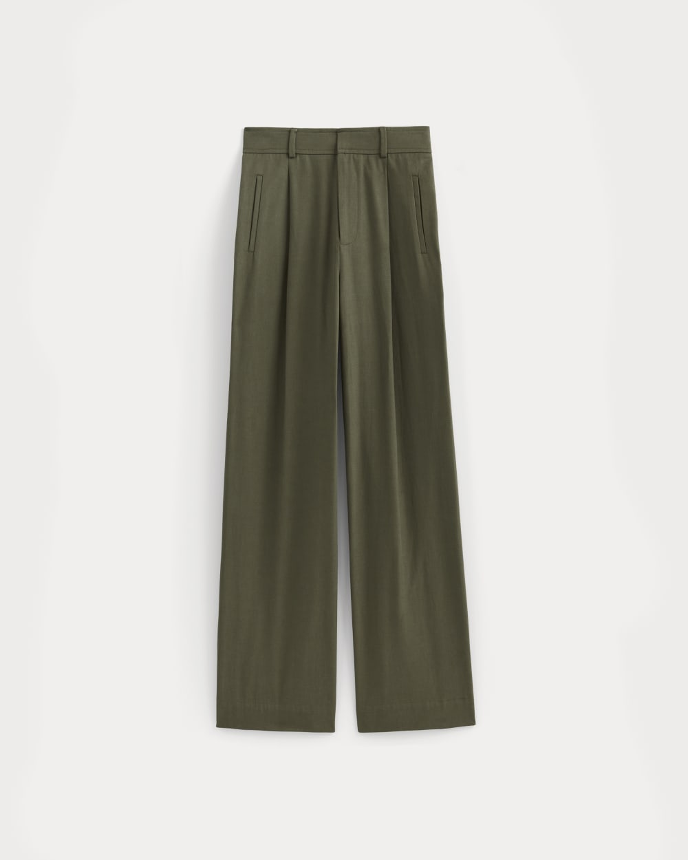 The Draper Pleated Pant in Buttersmooth | Kalamata | 32