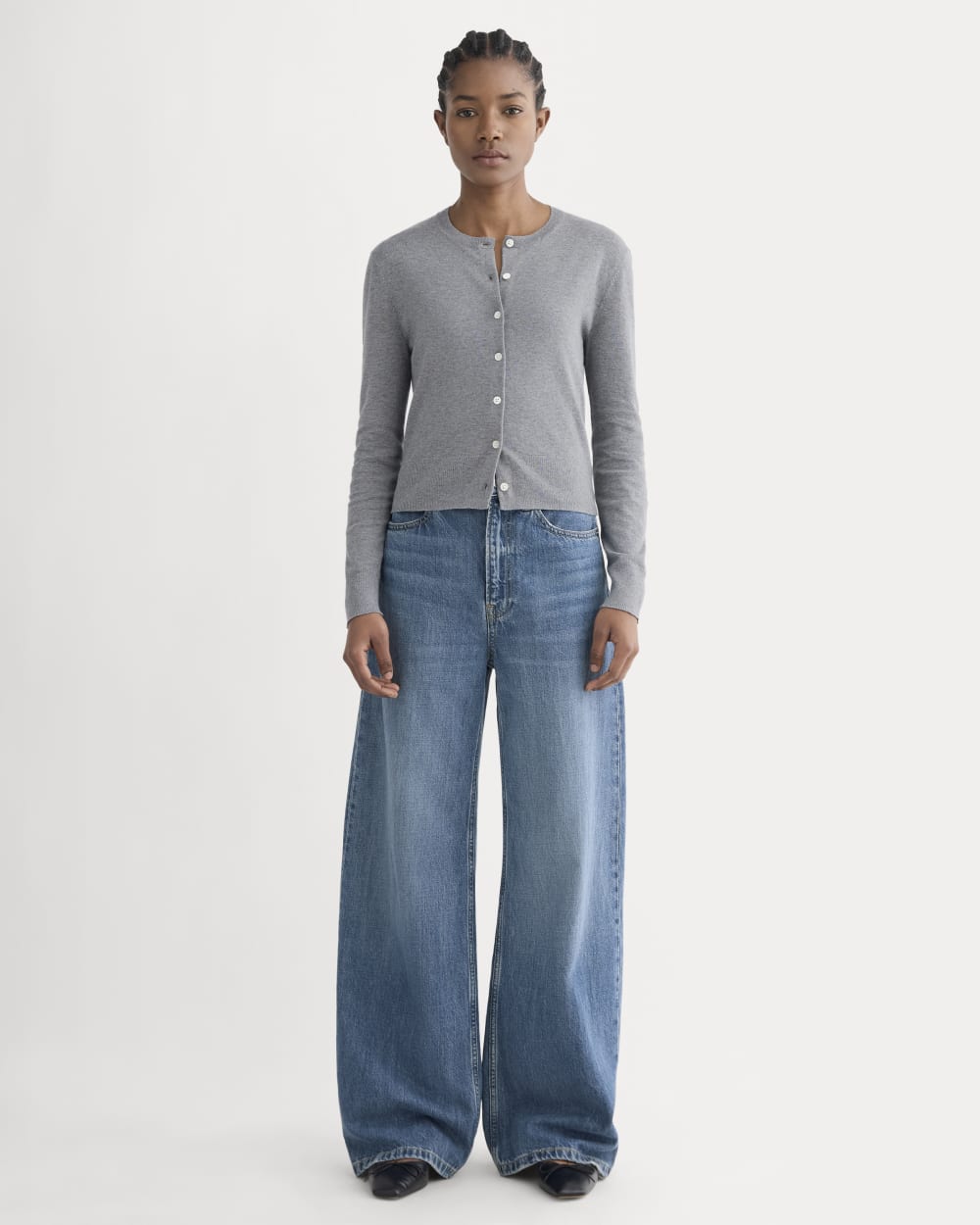 The Cropped Cardigan in Cotton Cashmere | Heather Charcoal – Everlane