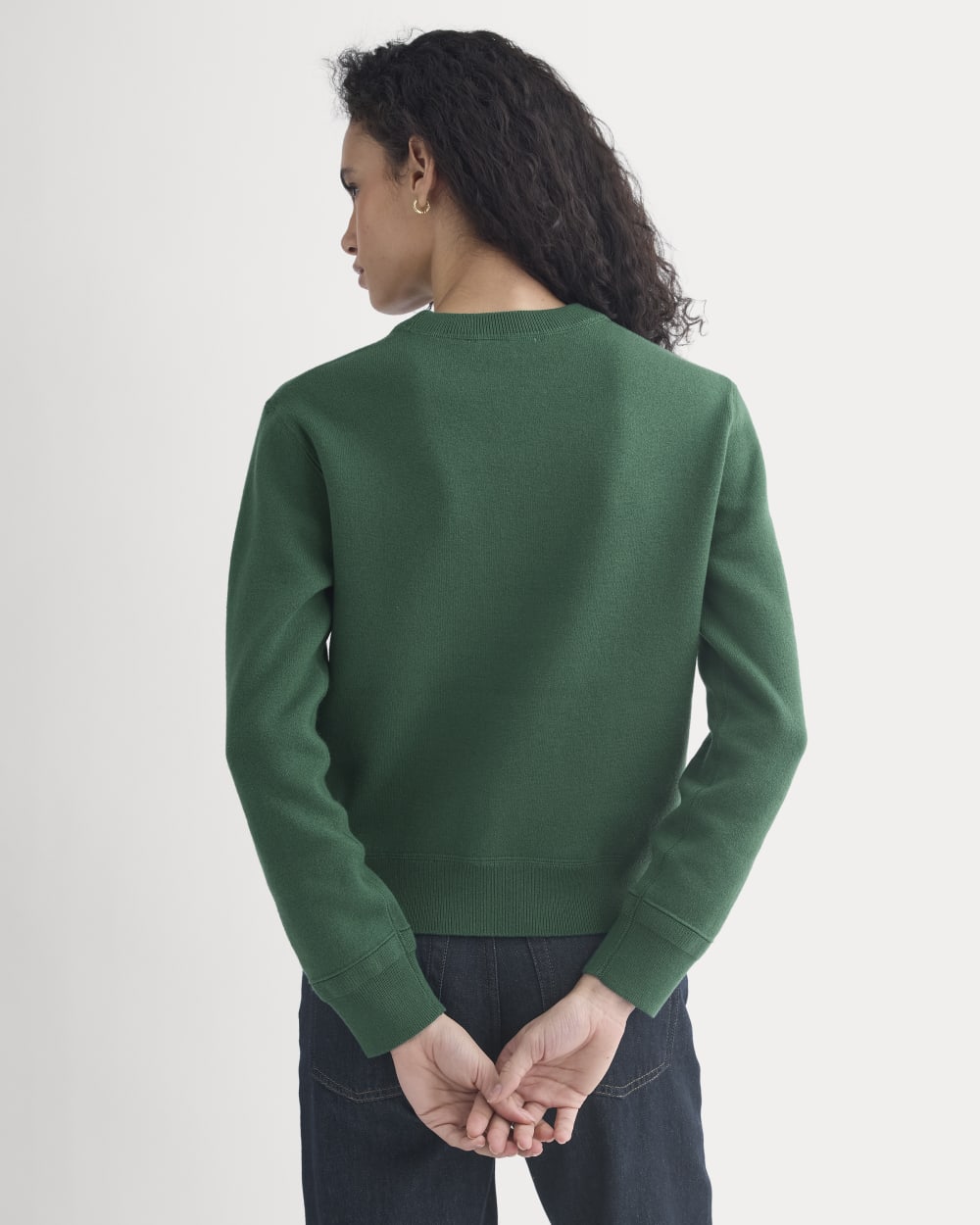 Double Knit Crew in Cotton Merino | Hunter Green – Everlane