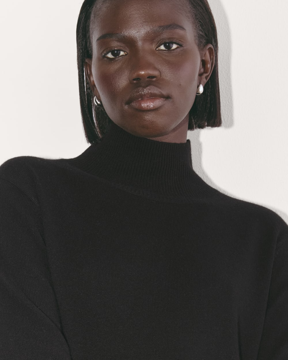 The Turtleneck Sweater Dress in Cashmere | Black Everlane The Turtleneck Sweater Dress in Cashmere | Black Everlane