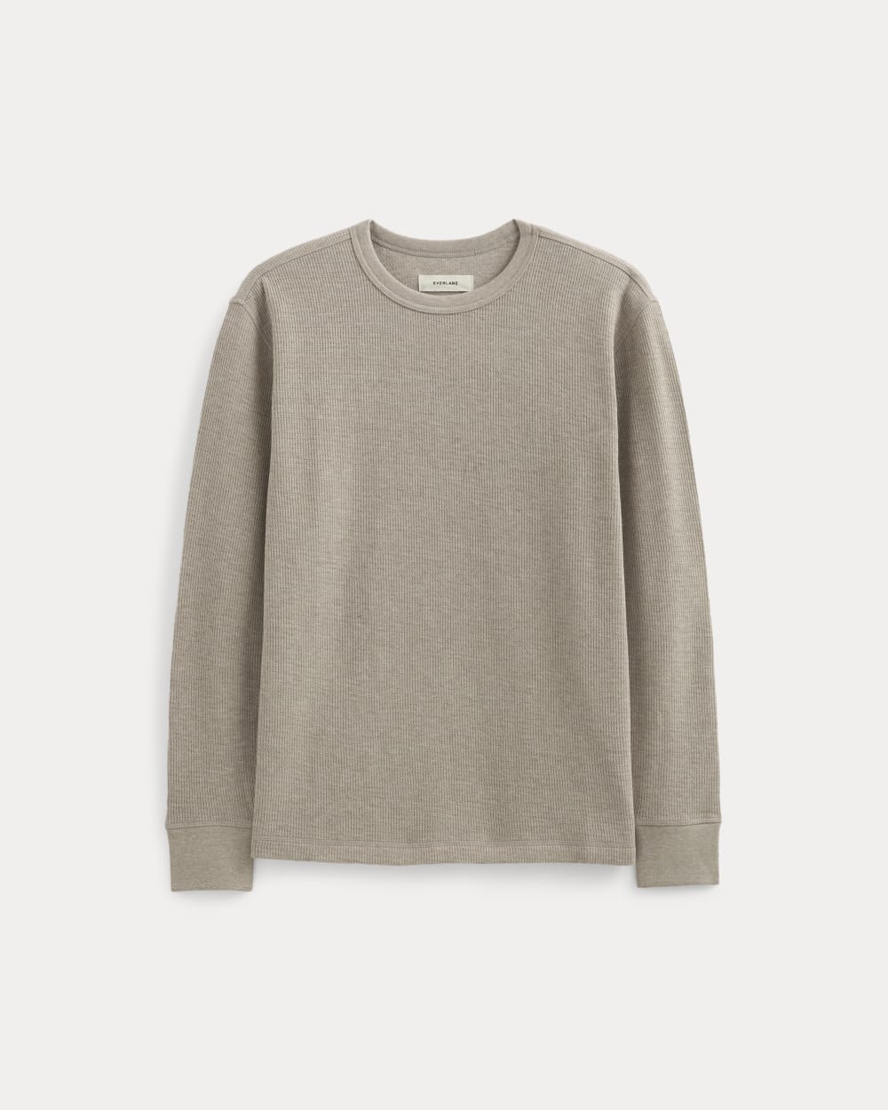 mens-thermal-cozy-waffle-crew-heather-oatmeal | alt