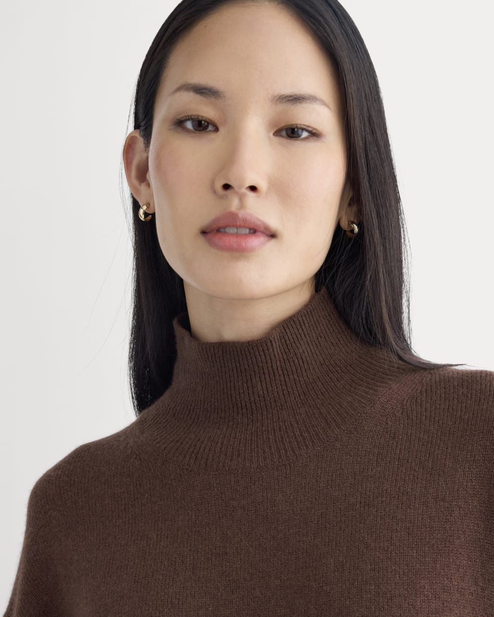 EVERLANE モックネック カシミヤ ニット セーター ベージュ (レディース 5) 中古 古着 T1287 EVERLANE モックネック カシミヤ ニット セーター ベージュ