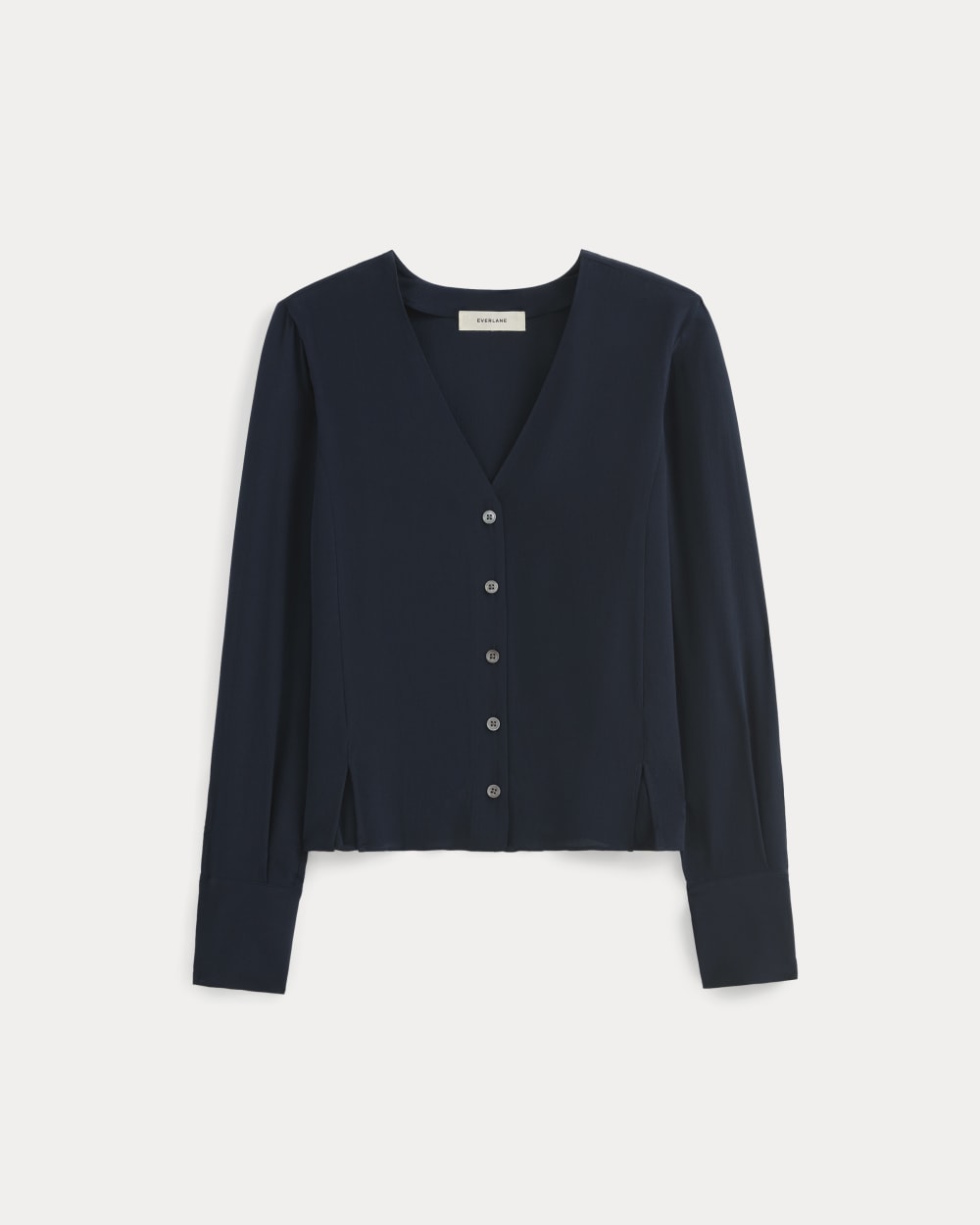 womens-v-neck-blouse-in-washable-silk-navy | alt