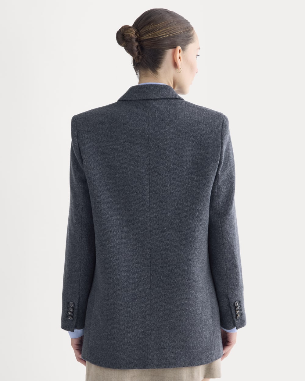 The Oversized Blazer in Wool | Navy Herringbone – Everlane
