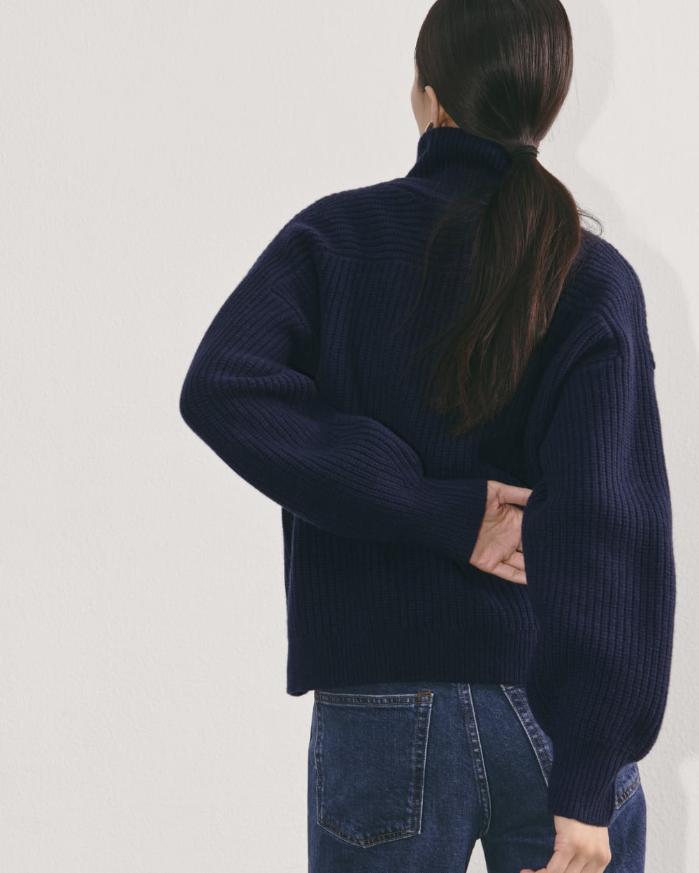 The Half-Zip Sweater in Luxe Merino | Navy – Everlane