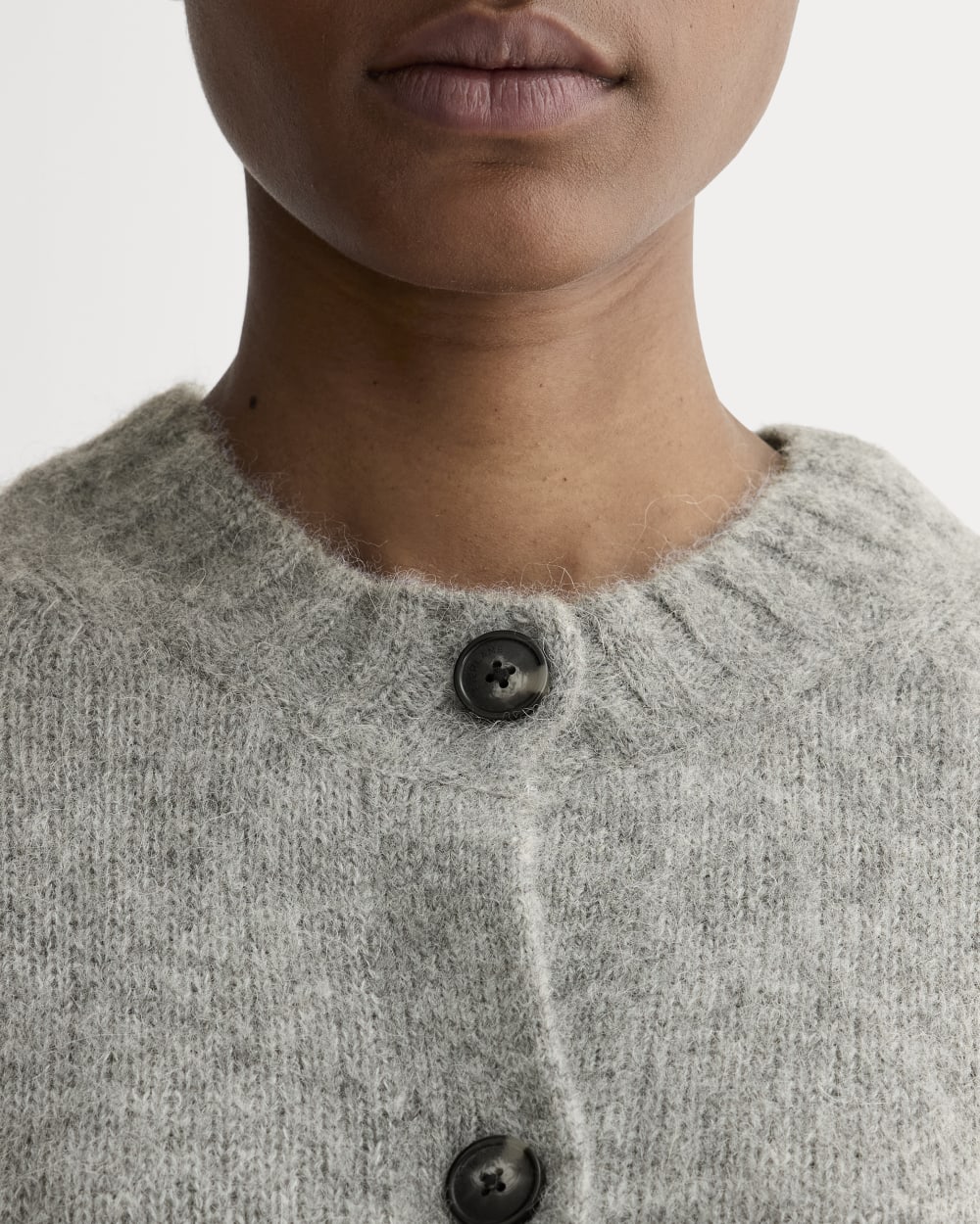 The Crew Cardigan in Alpaca | Heather Stone Grey – Everlane