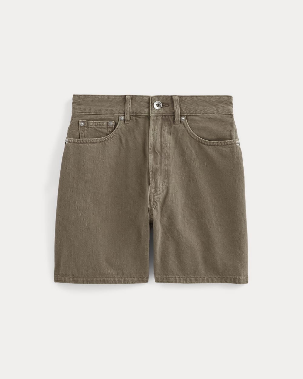 womens-a-line-denim-short-garment-dyed-chocolate | alt