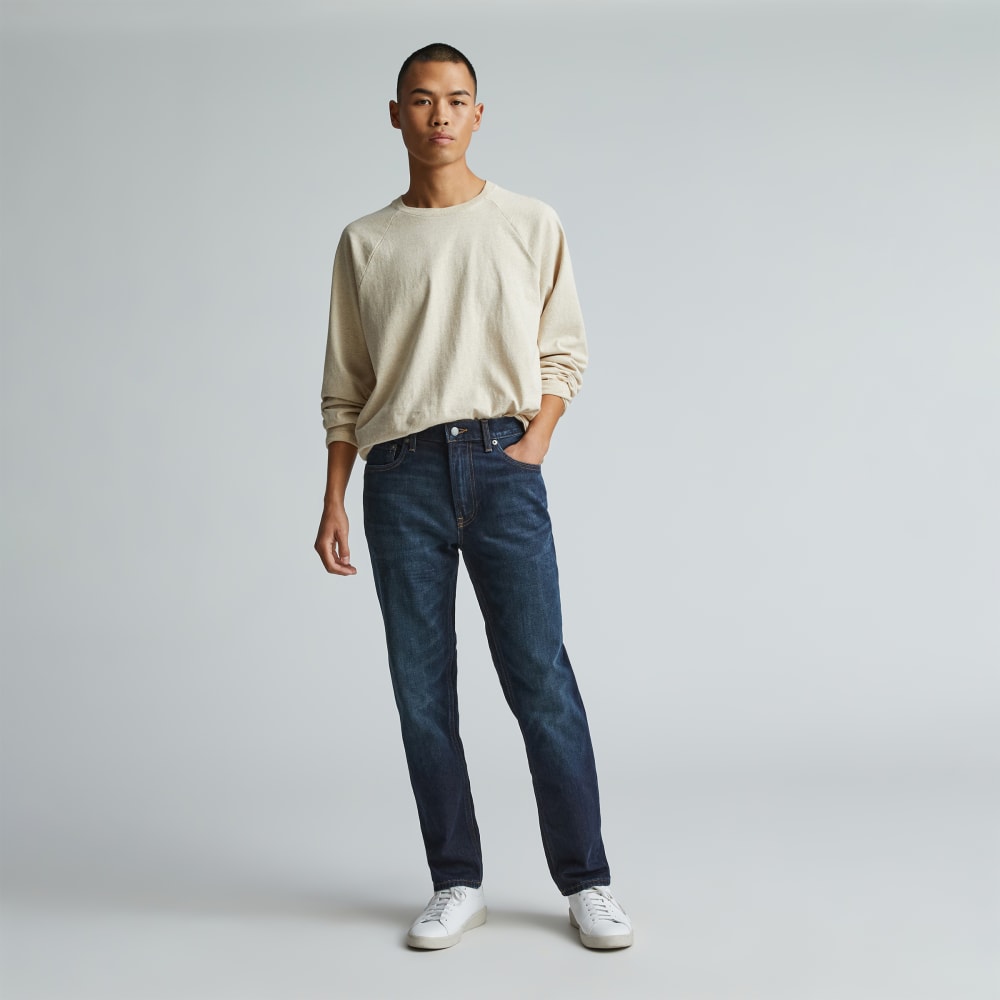 mens-organic-taper-jean-broken-in-blue | primary
