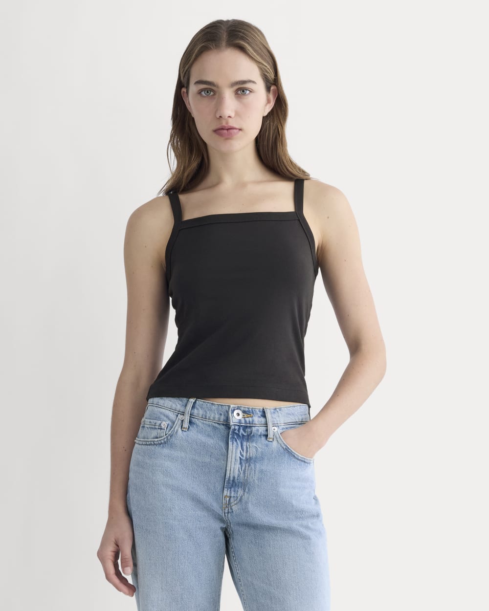 womens-essential-square-neck-tank-black | primary