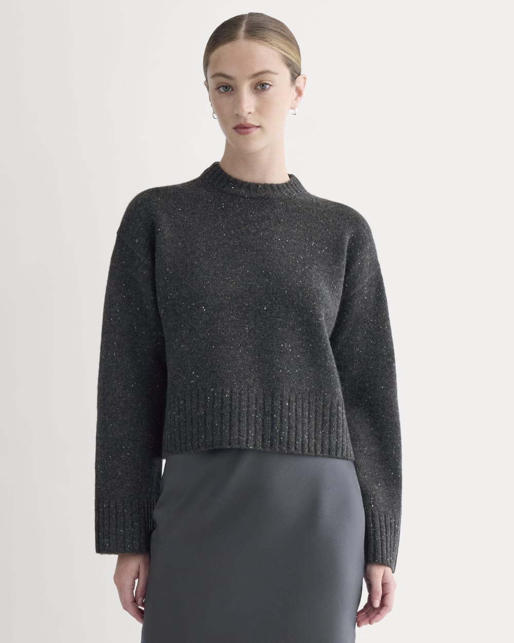 Cropped Boxy Crew in Luxe Merino
