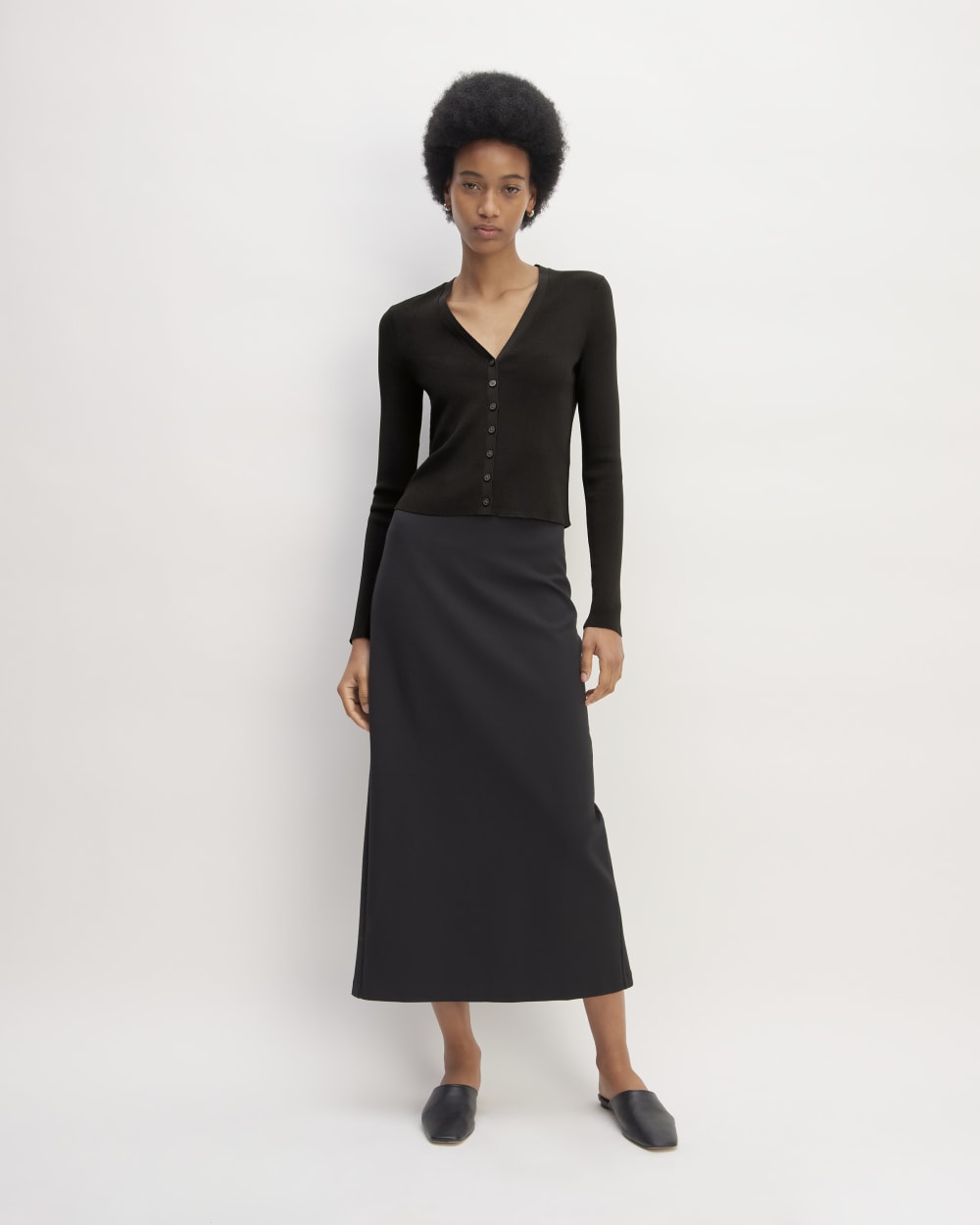 The Viscose Knit Cardigan | Black – Everlane