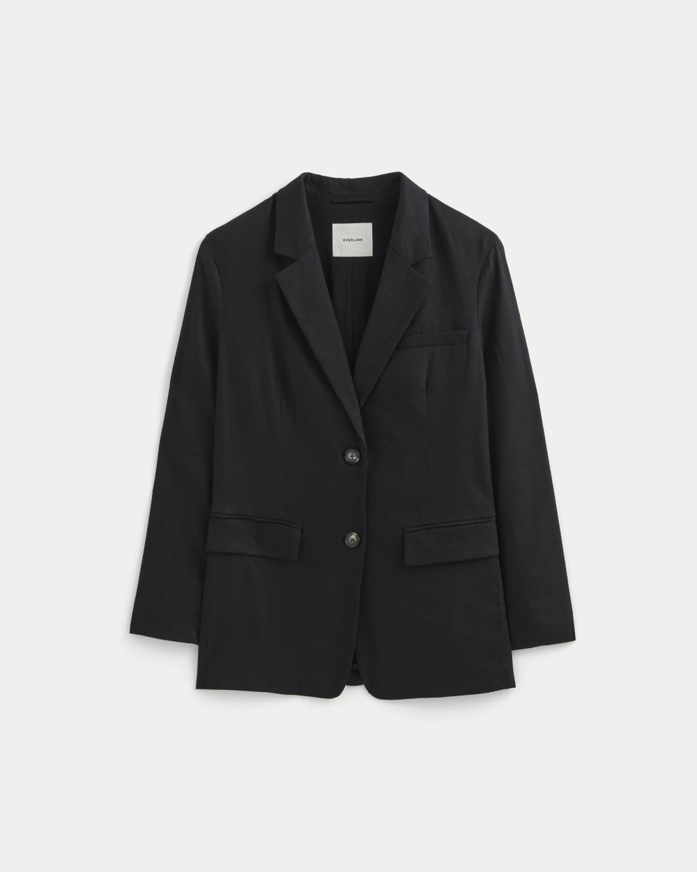 womens-oversized-blazer-stretch-linen-black | alt