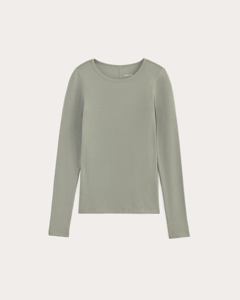 The Luxe Rib Long-Sleeve Crew | Sage Green – Everlane