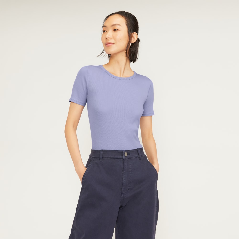 womens-supima-micro-rib-crew-cornflower-blue | primary