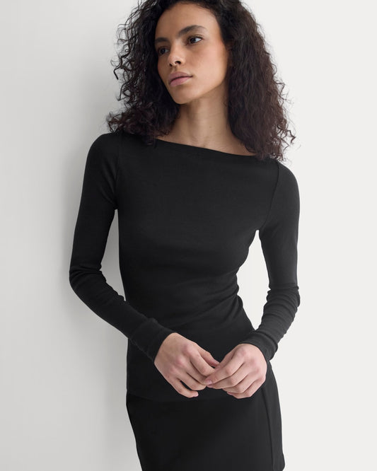 womens-everlight-boatneck-top-black | primary