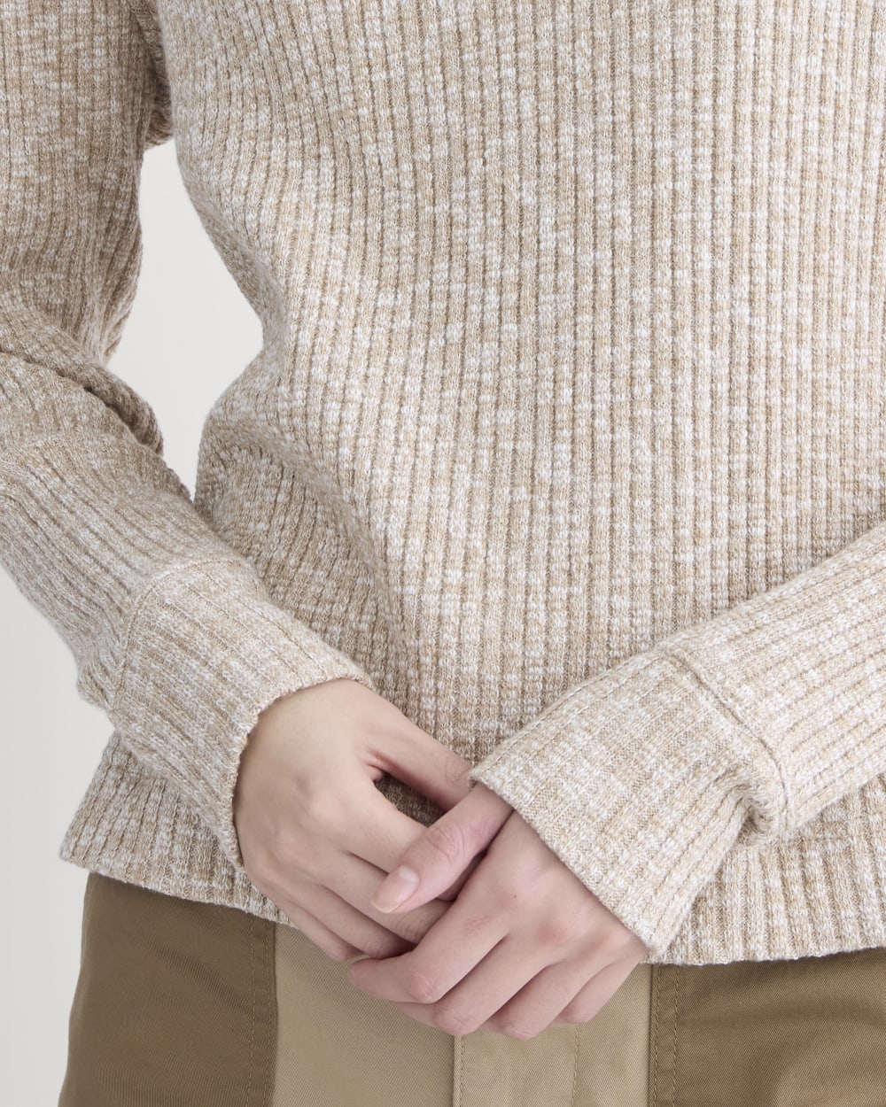 The Cozy Rib Funnel-Neck | Cornstalk / Bone Twist – Everlane