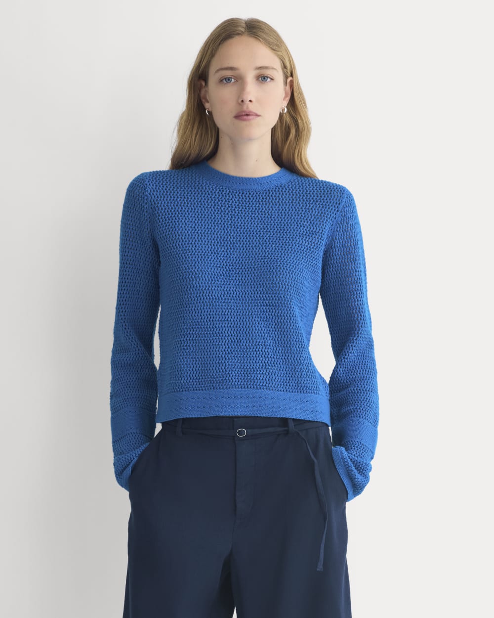 womens-open-knit-ls-crew-everyday-cotton-imperial-blue | primary