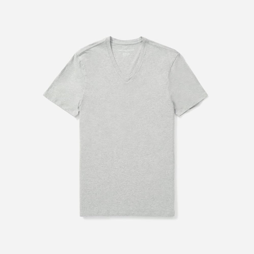 The Organic Cotton V-Neck Tee | Heathered Grey – Everlane